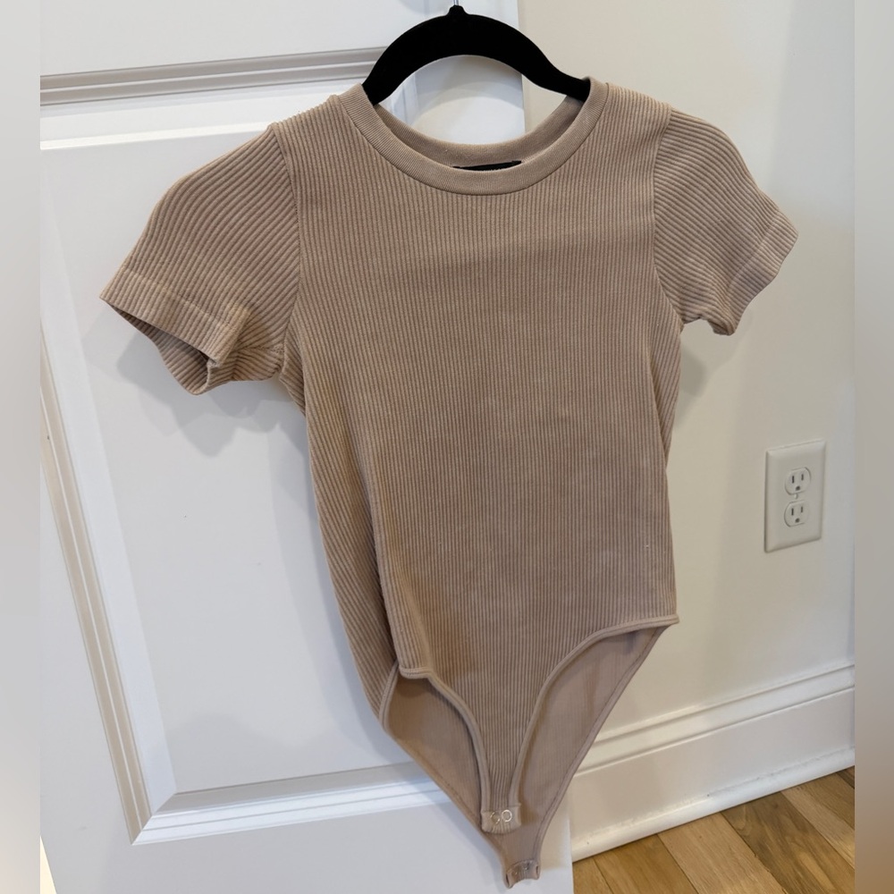 Ribbed Tan bodysuit